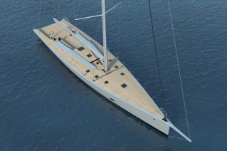 The newly launched WallyCento Hamilton superyacht with naval architecture by judelvrolijk